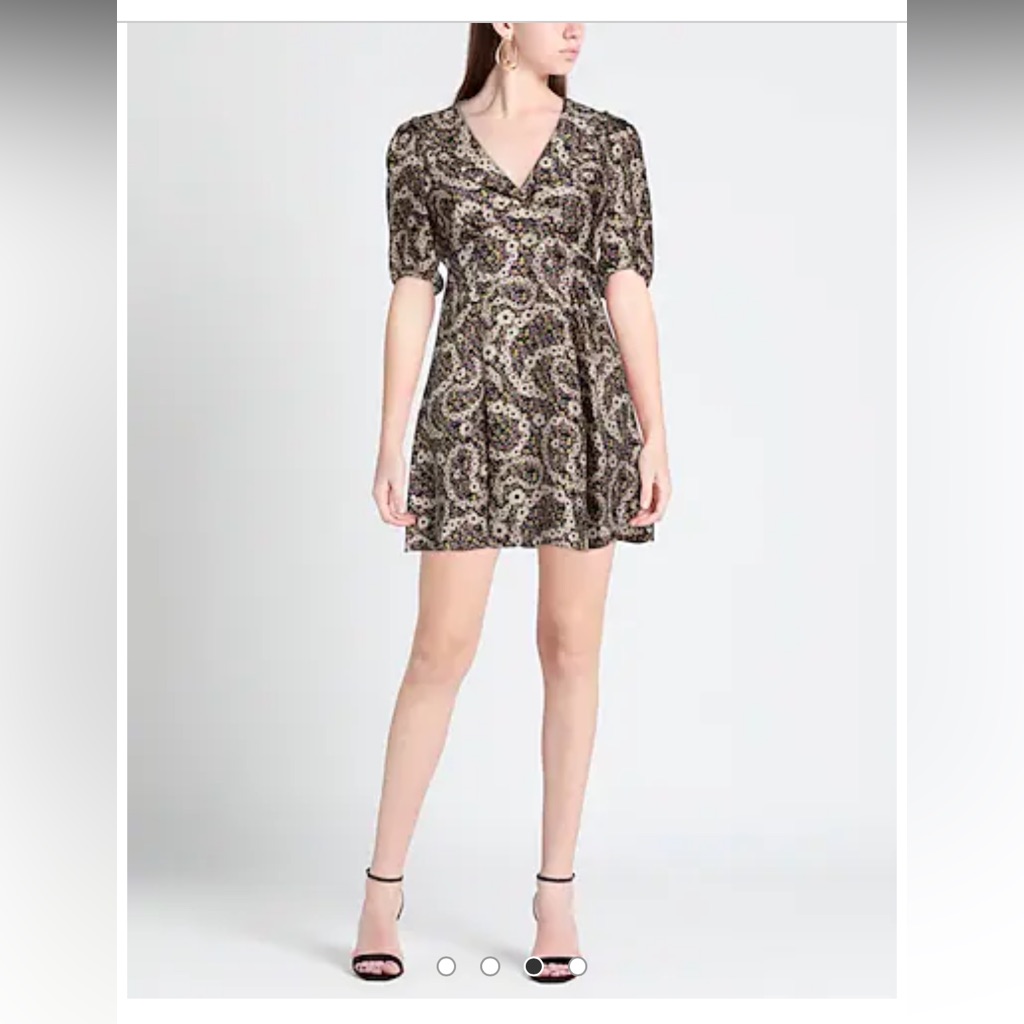 Nwt Sandro 100% Silk Mini Dress
